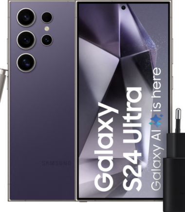 Samsung Galaxy S24 Ultra 512GB Paars 5G + Samsung Snellader 25 Watt Zwart