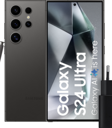 Samsung Galaxy S24 Ultra 512GB Zwart 5G + Samsung Snellader 25 Watt Zwart