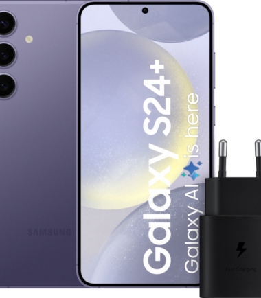 Samsung Galaxy S24 Plus 512GB Paars 5G + Samsung Snellader 25 Watt Zwart