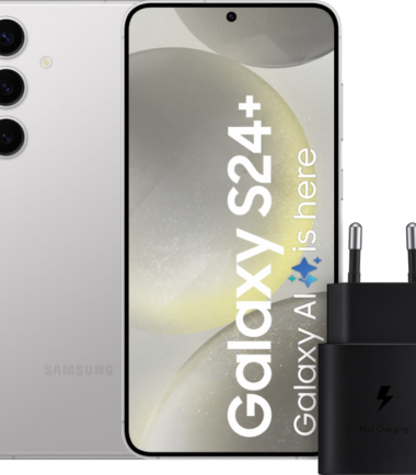 Samsung Galaxy S24 Plus 512GB Grijs 5G + Samsung Snellader 25 Watt Zwart