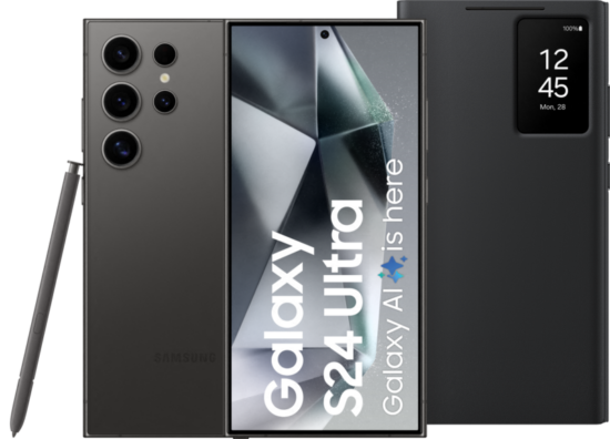 Samsung Galaxy S24 Ultra 1TB Zwart 5G + Smart View Book Case Zwart