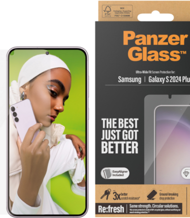 PanzerGlass Ultra-Wide Fit Samsung Galaxy S24 Plus Screenprotector Glas