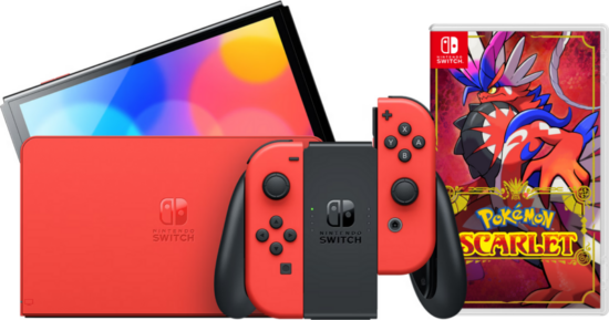 Nintendo Switch OLED Super Mario Editie + Pokémon Scarlet