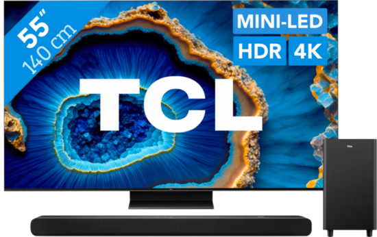 TCL QD Mini-LED 55C803 (2023) + Soundbar