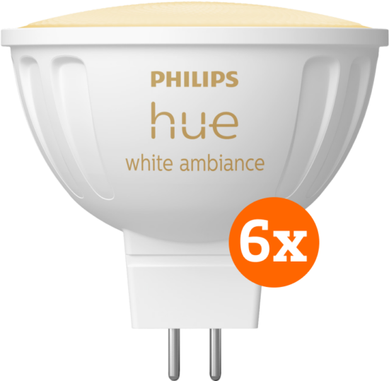 Philips Hue spot White Ambiance MR16 6-pack