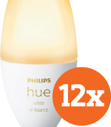 Philips Hue White Ambiance E14 12-Pack