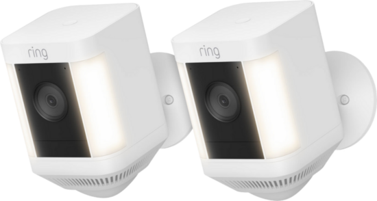 Ring Spotlight Cam Plus - Battery - Wit - 2-pack