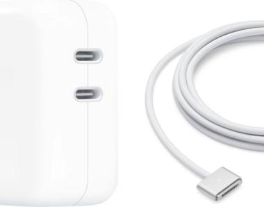 Apple 35W Power Adapter Met 2 Usb C Poorten + Apple usb C naar MagSafe 3 Kabel (2m)