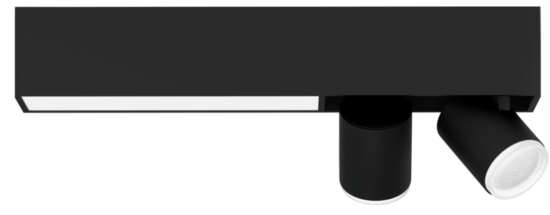Philips Hue Centris opbouwspot White & Color 2-lichts Zwart - rechthoekig