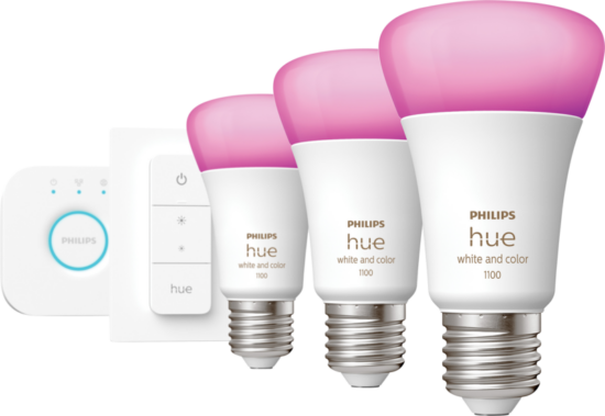 Philips Hue White & Color Starter Pack E27 met 3 lampen