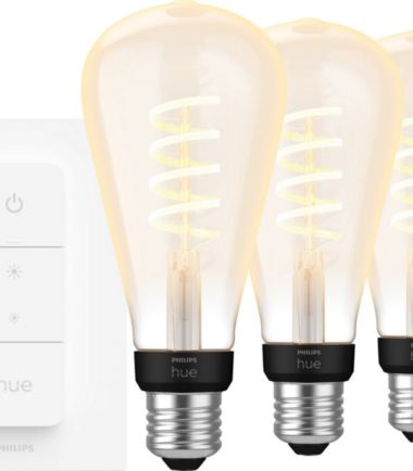 Philips Hue Filament White Ambiance Edison XL 3-pack + dimme