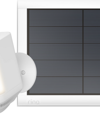Ring Spotlight Cam Plus - Wit - Zwart + usb-C zonnepaneel