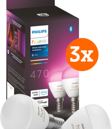 Philips Hue Luster kogellamp White and Color E14 6-pack
