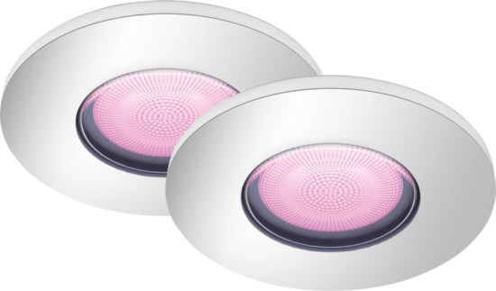 Philips Hue Xamento badkamerinbouwspot chroom White and Color 2-pack