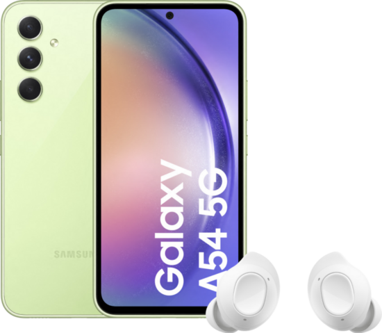 Samsung Galaxy A54 128GB Groen 5G + Samsung Galaxy Buds FE Wit