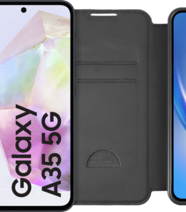 Samsung Galaxy A35 128GB Donkerblauw 5G + BlueBuilt Book Case Zwart