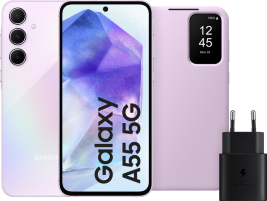 Samsung Galaxy A55 128GB Roze 5G + Accessoirepakket
