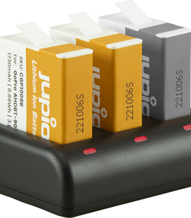 Jupio Kit: Enduro Battery GoPro HERO 10/11/12 AHDBT-901 (2x) + Compact USB Triple Charger