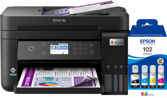 Epson EcoTank ET-3850 + 1 set extra inkt