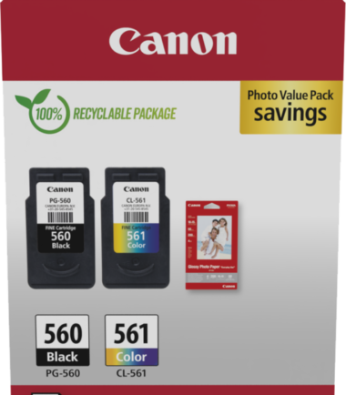 Canon PG-560/CL-561 Cartridge + Fotopapier
