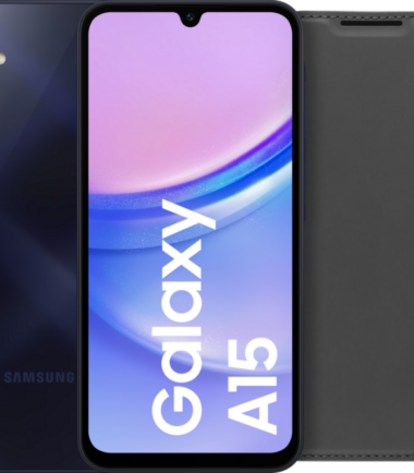 Samsung Galaxy A15 128GB Zwart 4G + BlueBuilt Book Case Zwart