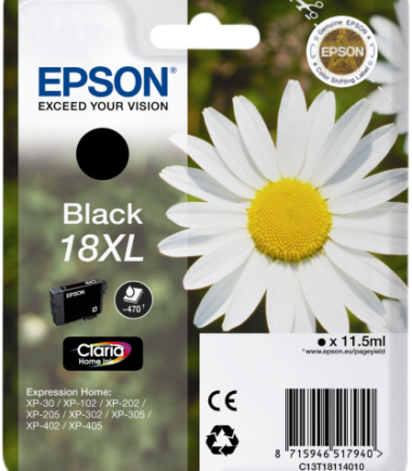 Epson 18XL Cartridge Zwart