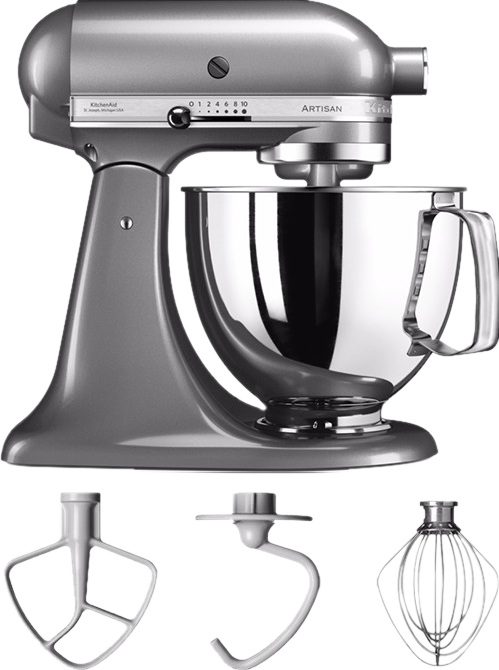 KitchenAid Artisan Mixer 5KSM125 Contourzilver KitchenAid Artisan Mixer 5KSM125 Contourzilver - Keukenmixers