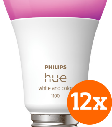 Philips Hue White and Color E27 1100lm 12-pack