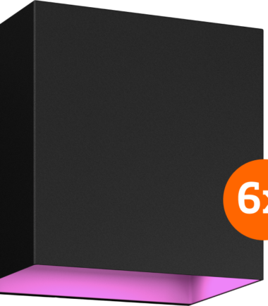 Philips Hue Resonate Downward White and Color - zwart 6-pack