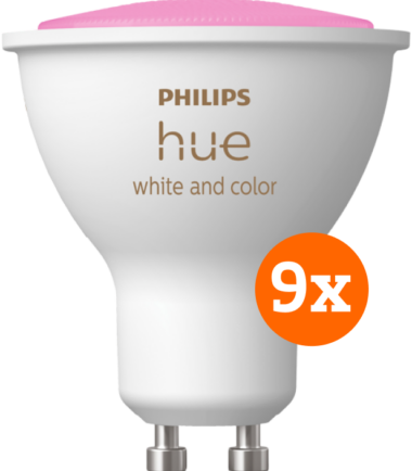 Philips Hue White and Color GU10 9-pack
