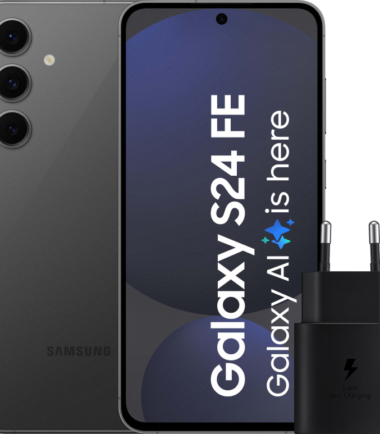 Samsung Galaxy S24 FE 128GB Grijs 5G + Samsung Oplader 25 Watt Zwart
