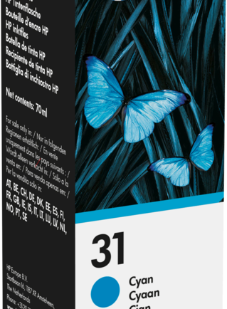 HP 31 Inktflesje Cyaan