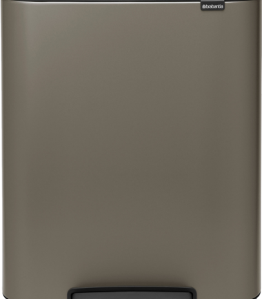 Brabantia Bo Pedal Bin 2 x 30 Liter Platinum