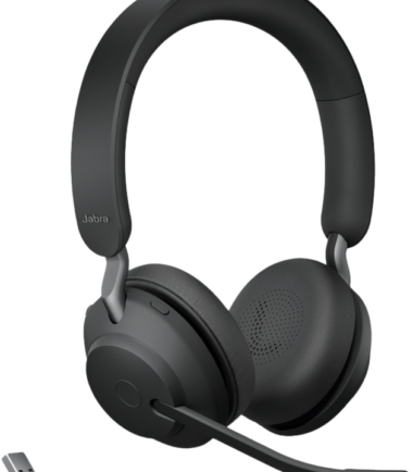 Jabra Evolve2 65 Link380a MS Stereo Stand Black