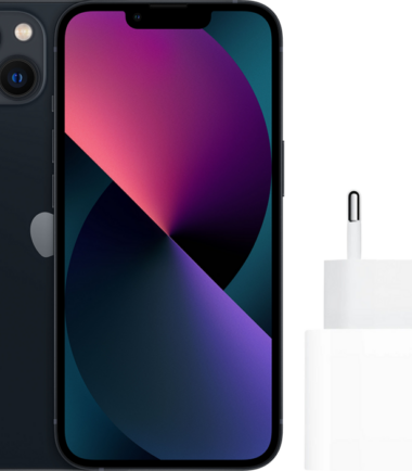 Apple iPhone 13 128GB Zwart + Apple Usb C Oplader 20W