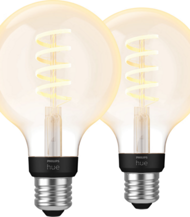 Philips Hue Filamentlamp White Ambiance Globe E27 2-pack
