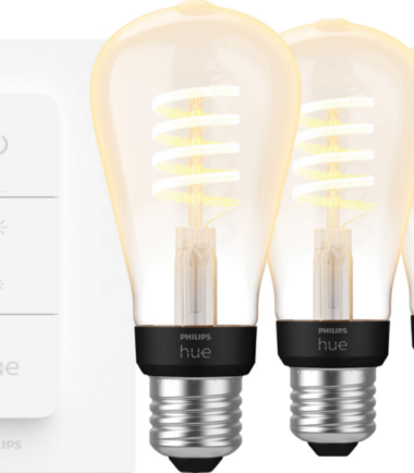Philips Hue Filament White Ambiance Edison 3-pack + dimmer