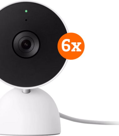 Google Nest Cam Indoor Wired 6-pack