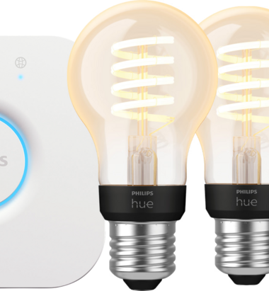 Philips Hue Filament White Ambiance Standaard 3-Pack + Bridge