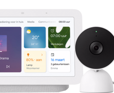 Google Nest Cam Indoor Wired 2-pack + Nest Deurbel + Nest Hub 2
