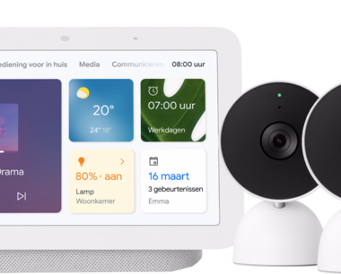 Google Nest Cam Indoor Wired 3-pack + Nest Deurbel + Nest Hub 2