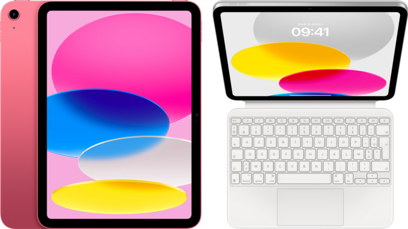 Apple iPad (2022) 10.9 inch 64GB Wifi Roze + Magic Keyboard Folio AZERTY Apple iPad (2022) 10.9 inch 64GB Wifi Roze + Magic Keyboard Folio AZERTY