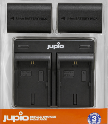 Jupio Kit: 2x Battery LP-E6NH + USB Dual Charger