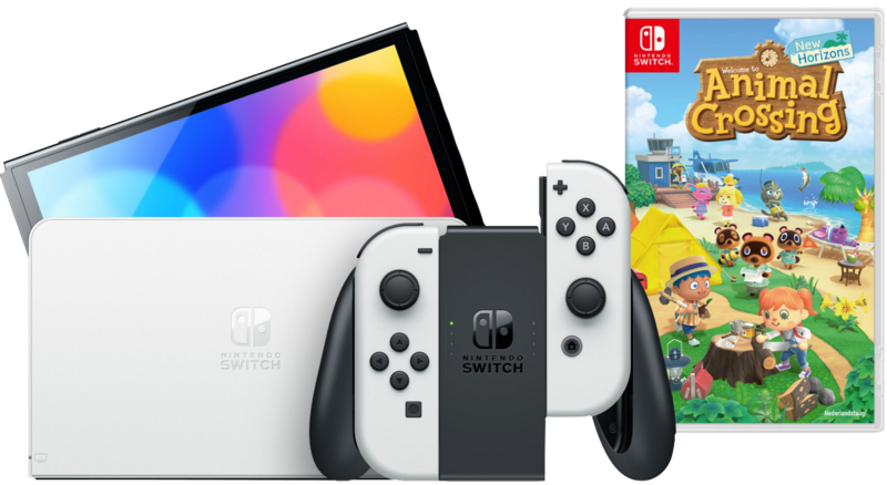 Nintendo Switch OLED Wit + Animal Crossing New Horizons Nintendo Switch OLED Wit + Animal Crossing New Horizons
