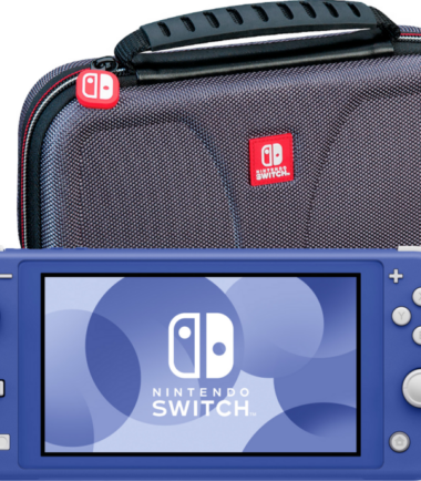Nintendo Switch Lite Blauw + Bigben Beschermtas