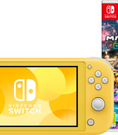 Nintendo Switch Lite Geel + Mario Kart 8 Deluxe Switch