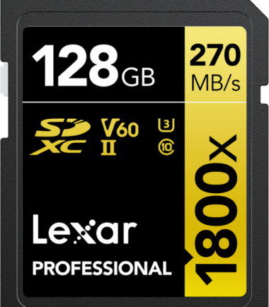 Lexar Professional 1800x GOLD 128GB SDXC 170mb/s