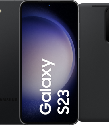 Samsung Galaxy S23 256GB Zwart 5G + Clear View Book Case Zwart