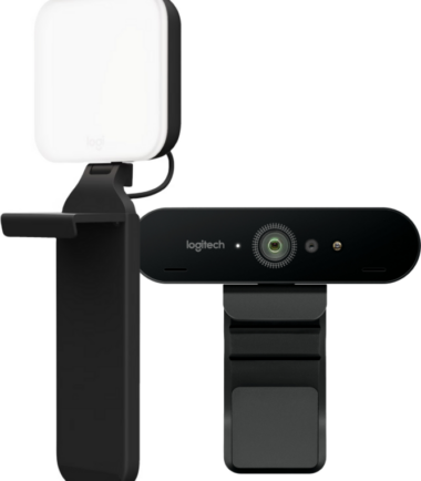 Logitech Litra Glow Streaming Lamp + BRIO 4K Stream