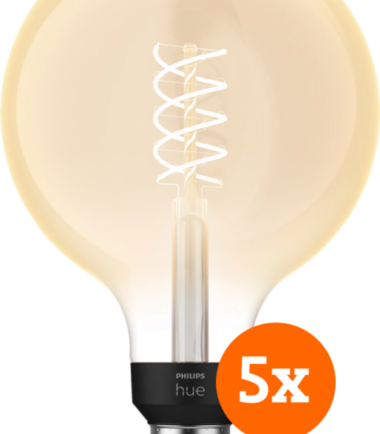 Philips Hue Filamentlamp White Globe XL E27 - 2023 - 5-pack